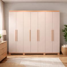 Guarda-Roupa Casal Bartira Diplomata 7 Portas de Bater 6 Gavetas Internas MDP - 255,6cm de Largura