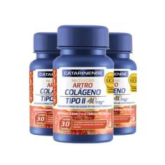 Kit 3 Colágeno Tipo 2 40Mg Uc-Ii Catarinense 30 Cápsulas