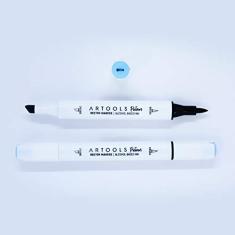 Marca Texto Artools Pictom Pontas Broad e Brush Azul B114