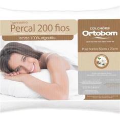 Kit Travesseiro 02 Peças Percal Com 200 Fios - Ortobom