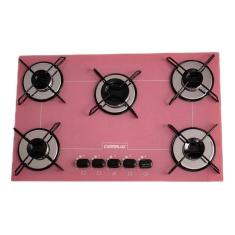 Fogão Cooktop Gás Chamalux 5 Bocas Ultra Chama Rosa 110v/220v