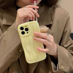 Capa de telefone de silicone macio para iphone 13 14 12 11 pro max x xs xr doces cor capa traseira para iphone 14plus, amarelo, para iphone 14 pro