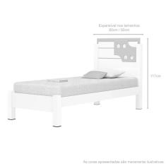Cama De Solteiro Bibox Luiza Malbec Com Auxiliar