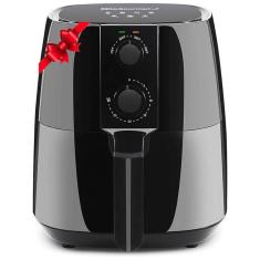 Fritadeira Elétrica AirFryer 4L com Temperatura Ajustável e Temporizador, 110V 1300W, Elite Gourmet EAF4617, Preta