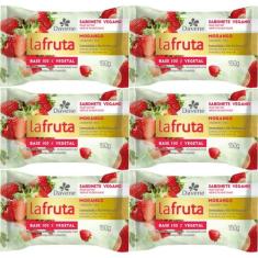 6UN Sabonete La Fruta  Morango Barra Vegetal 150G Davene