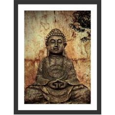 Quadro Decorativo Buda Budismo Religiosidade Decorações Com Moldura - 