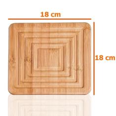 Descanso Suporte Panela Apoio Para Panela Bamboo 2 Peças