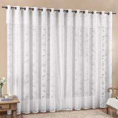 Cortina 2 Mts Sala Quarto Luna Renda para Trilho Comum Baratissima Bra