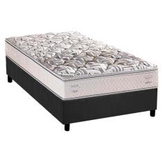 Cama Box Solteiro: Colchão Ortopédico Herval ErgoPlus/EP Anatômico + Base CRC Suede Gray(88x188)
