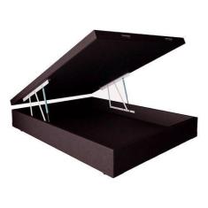 Cama Box Baú Casal Sintético Marrom 138x188 - Colchão dos Sonhos