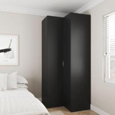 Guarda Roupa de Canto Reto Modular 3 Prateleiras 2 Gavetas Hera CabeCa