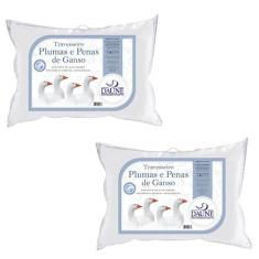 Kit 2 Travesseiros Para Hotelaria - Penas e Plumas - Daune
