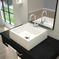 Kit Cuba Q395 com Torneira 1198 Metal e Válvula1 Pol. Sifão Cromado e Flexivel Compace Branca