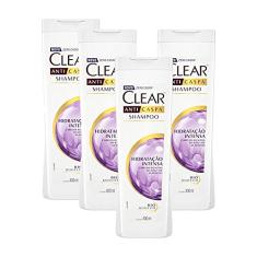 Kit 4 Shampoos Clear Anticaspa Hidratação Intensa 400ml
