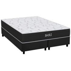 Cama Box King: Colchão Espuma Orthoflex D45 Bari + Base CRC Suede Gray(193x203)