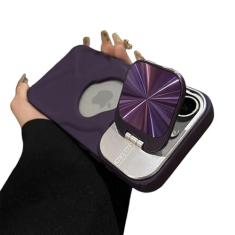 Capa para iphone 15pro max luxo macio oco para fora à prova de choque magnético pára-choques capa traseira, roxo, para iphone 15pro max