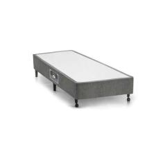 Cama Box Base Universal Solteiro Gold Star Suede Gray (88x188x27) - Ca