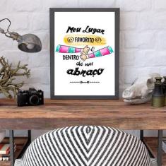 Quadro Decorativo Abraço 45x34cm - Quadros On-line, A3 (45 x 34), Made