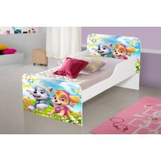 Cama MDF quarto Infantil decoração Meninas com Colchão - casa móveis, 