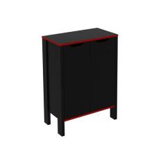 Balcão Para Escritório Gamer 54x74,5x30,3 cm Preto/Vermelho - Tecnomob