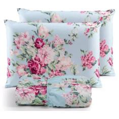 Jogo de Lençol CASAL 3 Peças Algodão Percal 160 Fios Com Elástico - RV