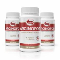 Kit 3 Arginofor Vitafor 120 Cápsulas