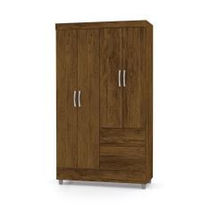 Guarda Roupa Solteiro Rio Plus 4 Portas MDP Imbuia, Preto e demolição Pallazio