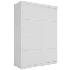 Guarda Roupa Solteiro Trevor 2 Portas de Correr 3 Gavetas MDP Branco Framar Móveis