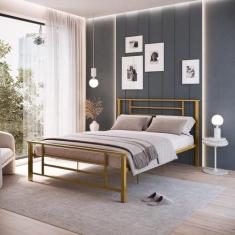 Cama Queen em Ferro Emy Design Moderno Yescasa
