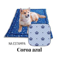 Colchonete Pet P Cães E Gatos 60X40 100% Pvc - Coroa Azul