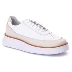 Tênis Mr Light Casual Em Couro Amarrar Alascka Masculino-Masculino