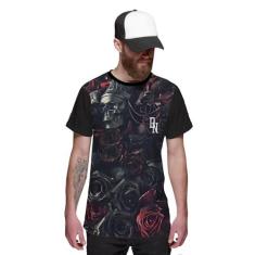 Camiseta Skull Flowers Cemitério de Caveiras com Flores - Di Nuevo, Pr