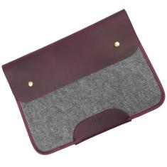 Bolsa personalizada de couro fino e lã para MacBook Pro e Air, 16, 15, 14, 13,3 polegadas, capa MacBook