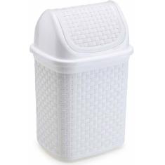 Lixeira De Pia Basculante 4,5 Litros Branca Rattan