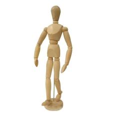 Boneco Manequim Articulado em Madeira 20cm Enfeite Modelagem