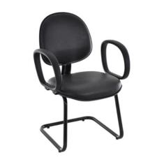 Cadeira Executiva Base Fixa Em S Linha Office Economy Preto - Design O