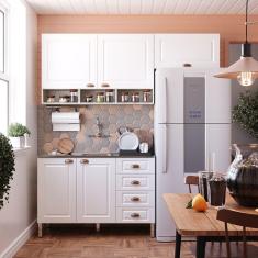 Armário de Cozinha Compacta 3 Peças sem Tampo Agatha Luciane Móveis