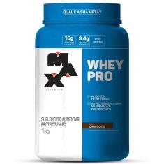 Whey Protein 1kg Max Titanium  Proteína Concentrada-Unissex