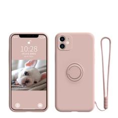 Capa de silicone para samsung galaxy, a54, a53, a33, a73, a34, a14, a32, a52, a42, a12, a72, a13, a23, a24, a51, a71, 4g, 5g, anel de suporte de telefone, rosa, para a52, 4g, 5g