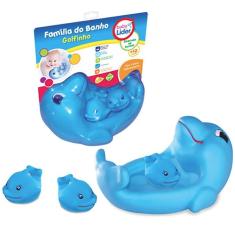 Brinquedo infantil familia do banho golfinho baby lider 5628