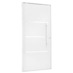 Porta de Aluminio Lambril Pivotante 220x90cm com Puxador Topsul Branco