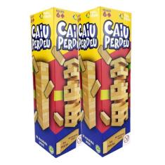 Jogo De Tabuleiro Caiu Perdeu De Madeira Kit 2 Unidades - Pais & Filho