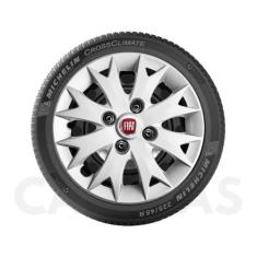 Kit 4X Calota Fiat Uno Palio Siena Aro 13 Com Emblema 158Cb - Grid