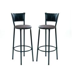 Kit 2 Banquetas Banco Bancada Bar Balcão Area Gourmet Alto - EJC ESPAÇ