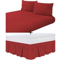 Kit Saia Box Mais Jogo Lençol King Size 4 Peças Promoção - Girassol Co