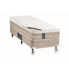 Cama Box + Colchão Castor Solteiro Premium One Face Tecnopedic 88x188x57cm