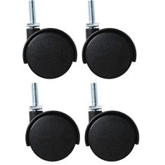 Rodinha Cama Box Rosca 5/16 Kit com 4 em Nylon Preto