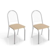 Conjunto com 2 Cadeiras Noruega Marrom Claro