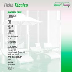 Banqueta Vigor Alta Em Alumínio E Fibra Sintética Tabaco/cinza