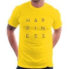 Camiseta Happiness - Foca na Moda, Amarelo, GG